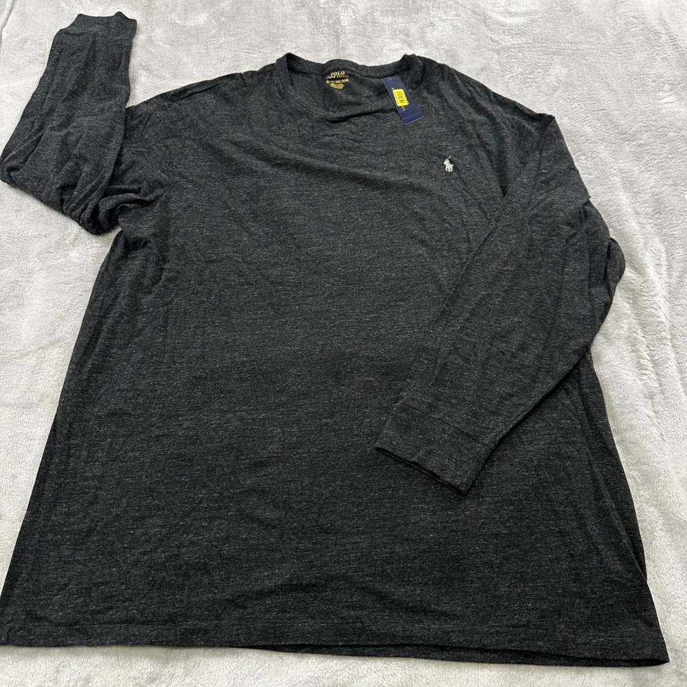 Polo Ralph Lauren Long Sleeve T-Shirt Mens 3XLT Grey Heathered Cotton Big & Tall